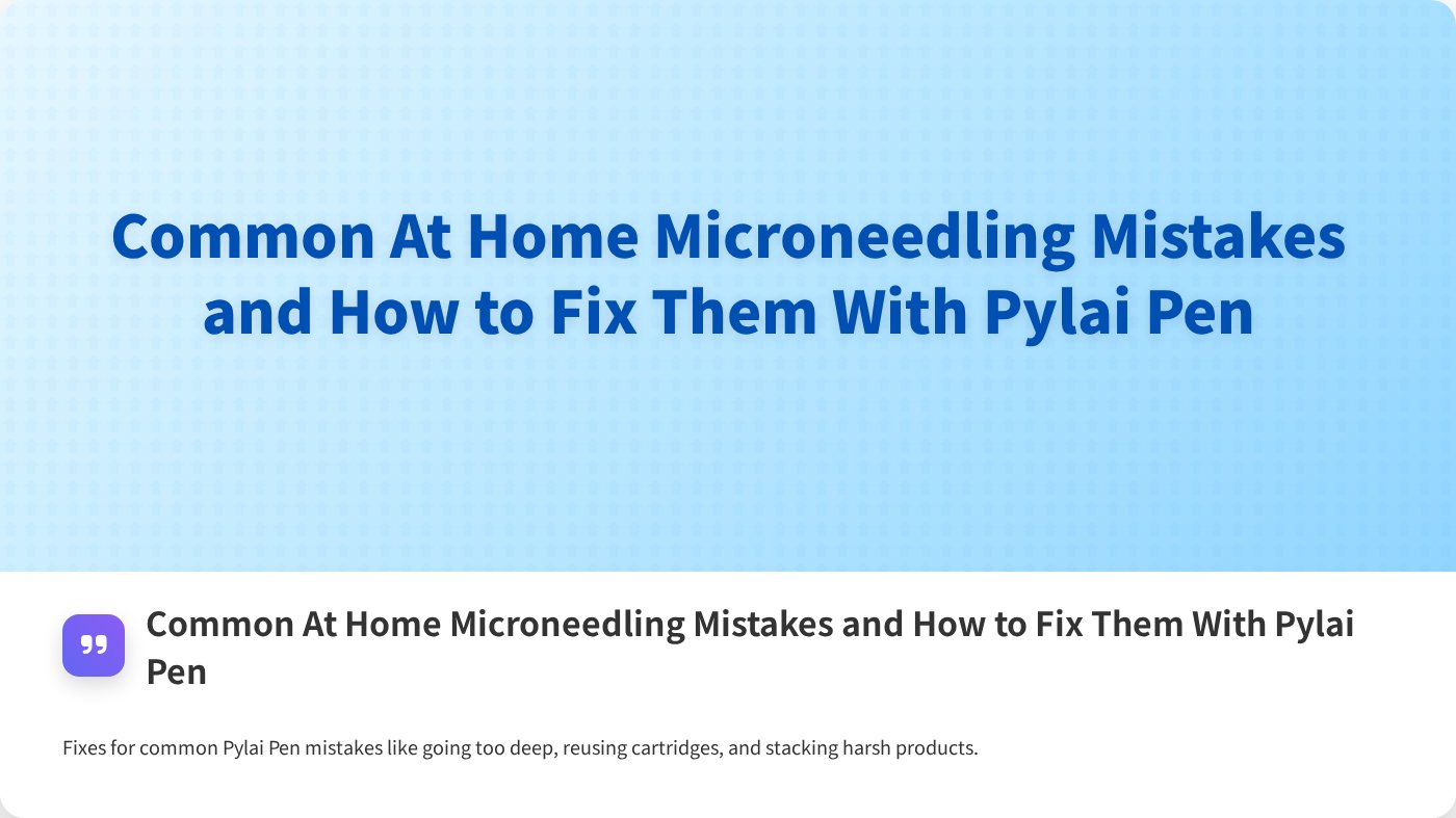 Common At Home Microneedling Mistakes and How to Fix Them With Pylai Pen