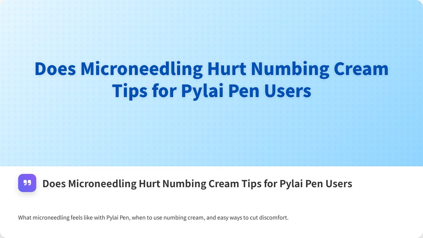 Does Microneedling Hurt Numbing Cream Tips for Pylai Pen Users