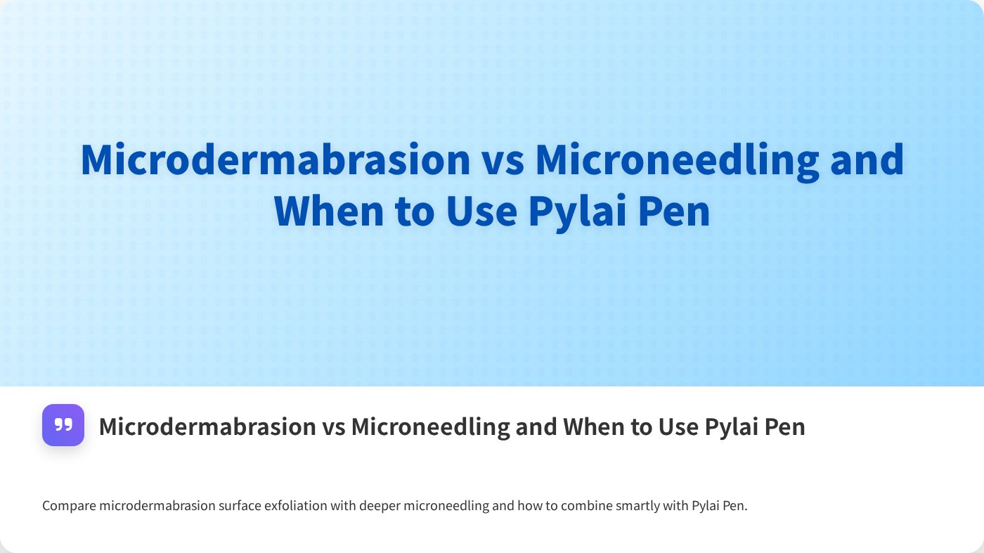 Microdermabrasion vs Microneedling and When to Use Pylai Pen