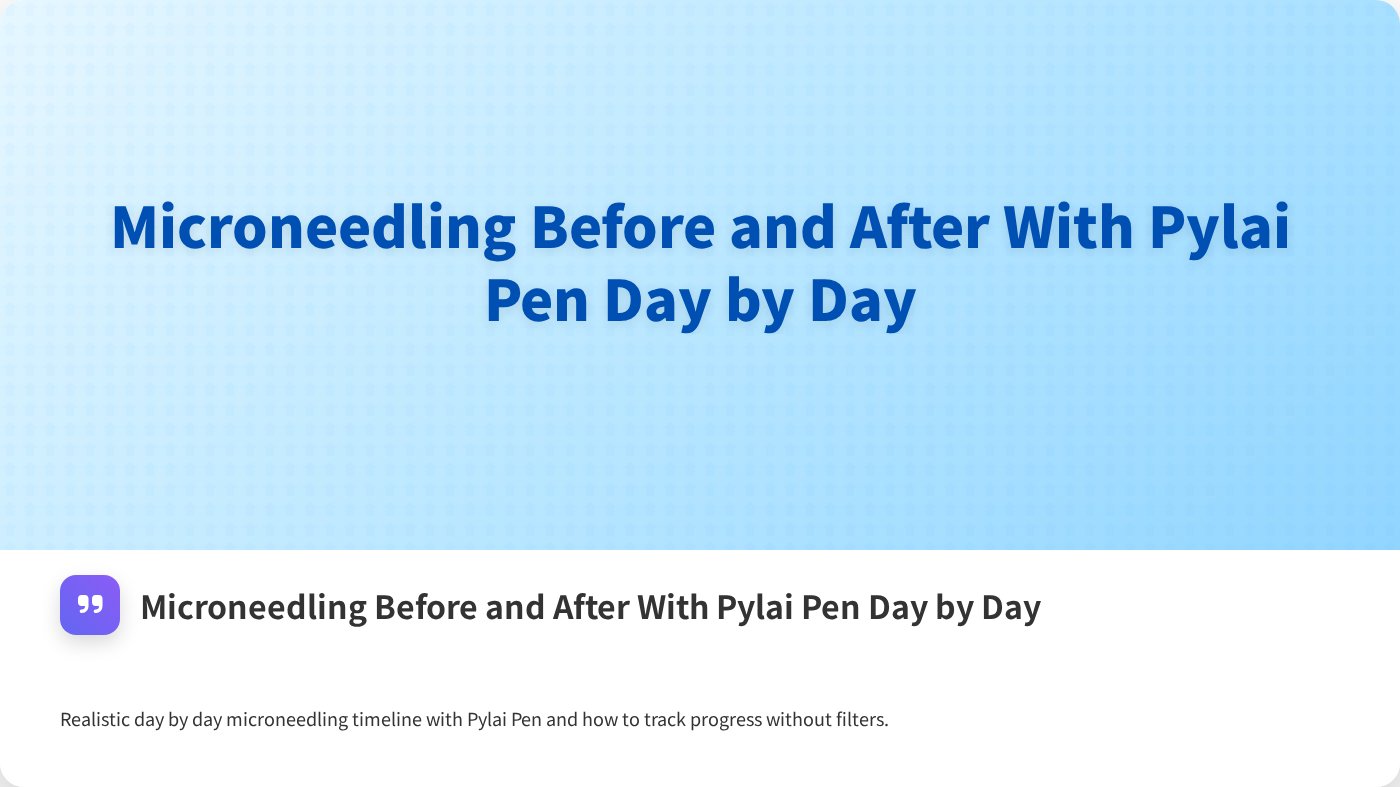 Microneedling Before and After With Pylai Pen Day by Day