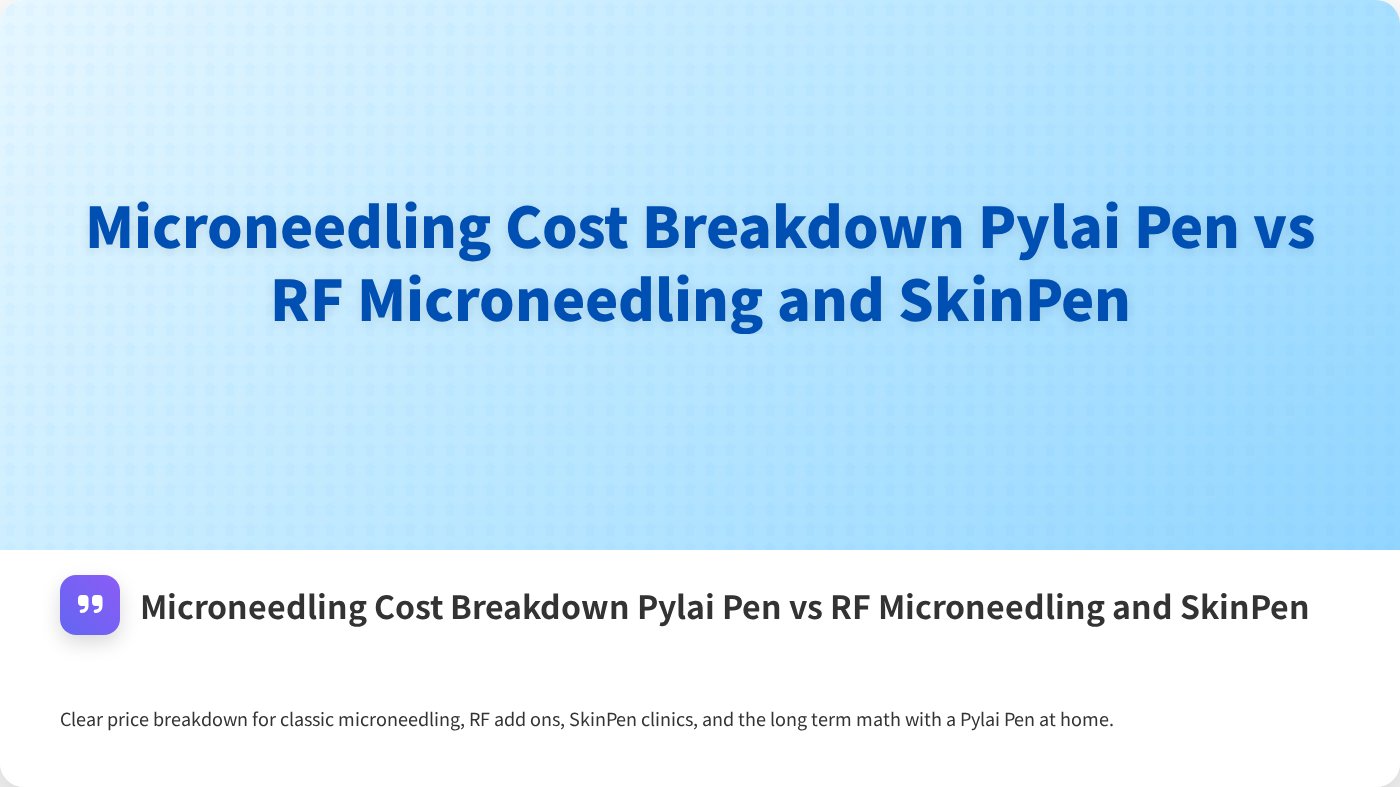 Microneedling Cost Breakdown Pylai Pen vs RF Microneedling and SkinPen
