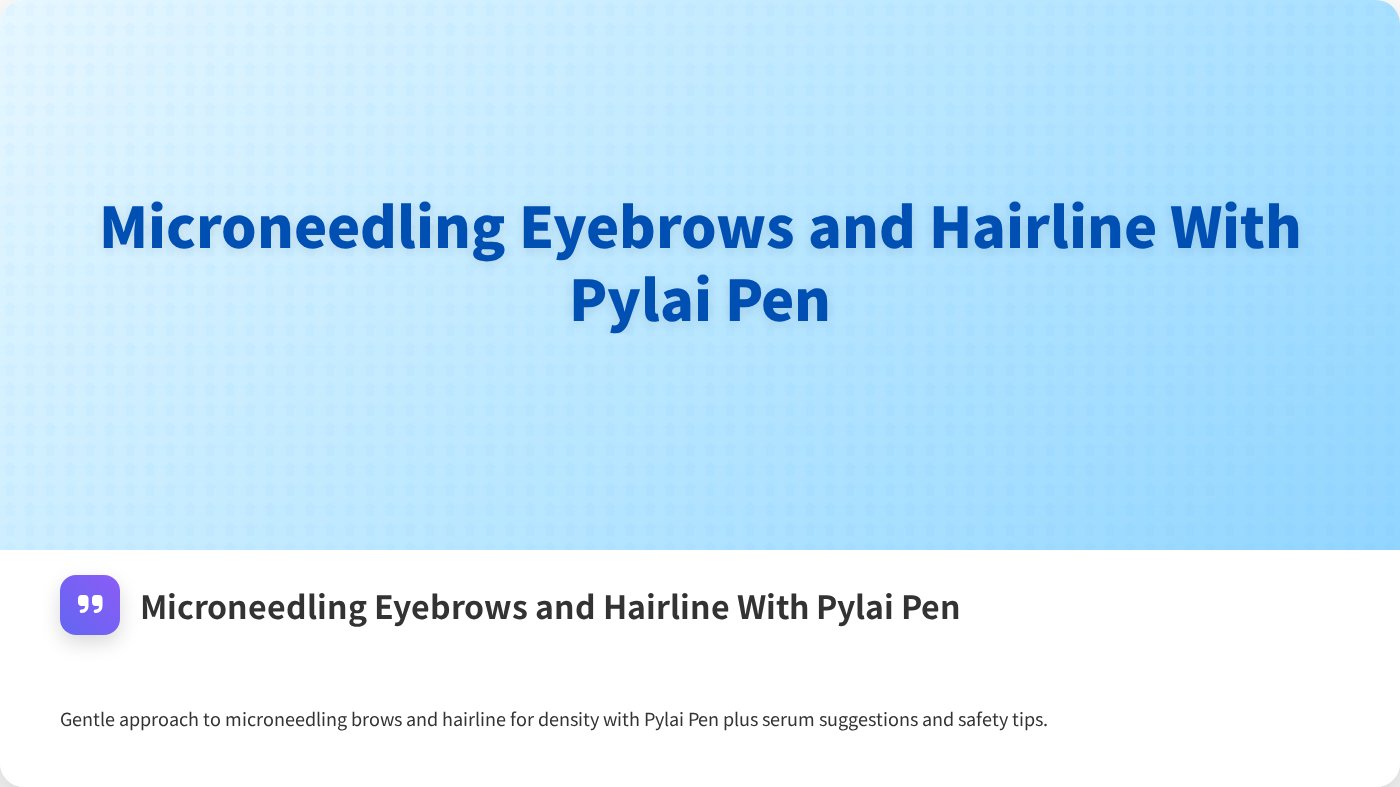Microneedling Eyebrows and Hairline With Pylai Pen