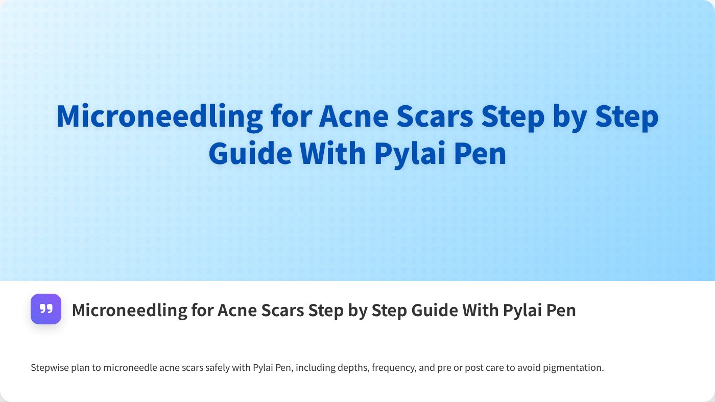 Microneedling for Acne Scars Step by Step Guide With Pylai Pen