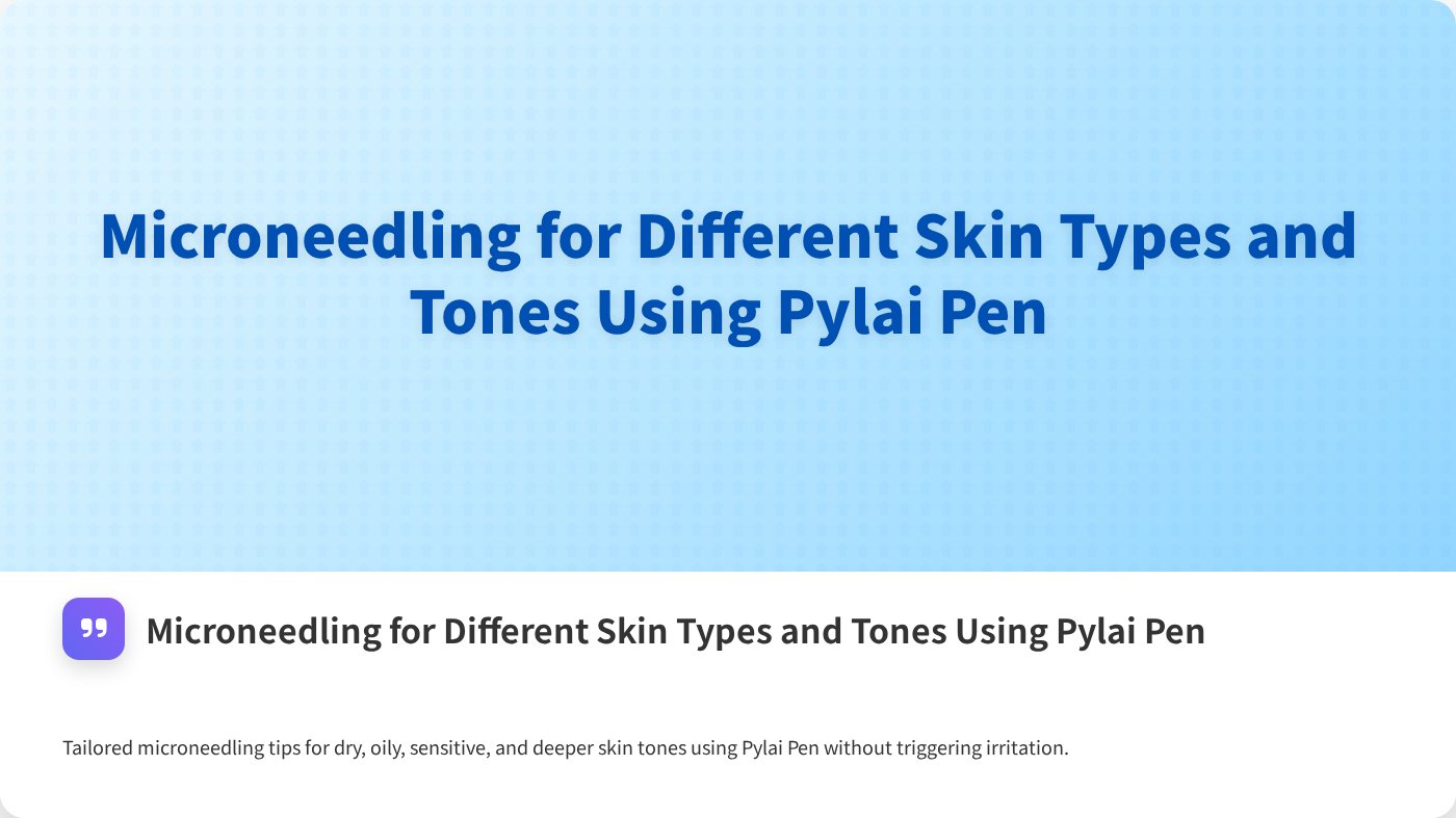 Microneedling for Different Skin Types and Tones Using Pylai Pen