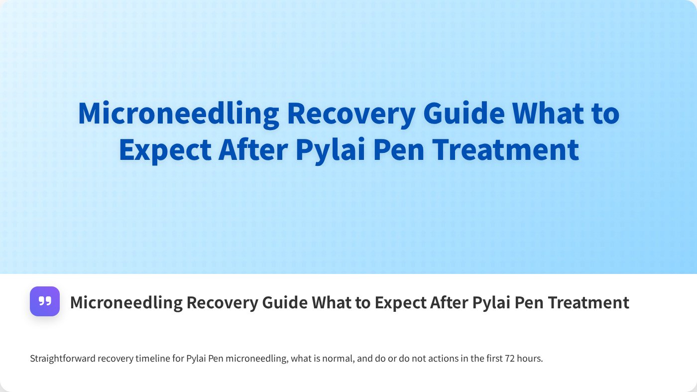 Microneedling Recovery Guide What to Expect After Pylai Pen Treatment