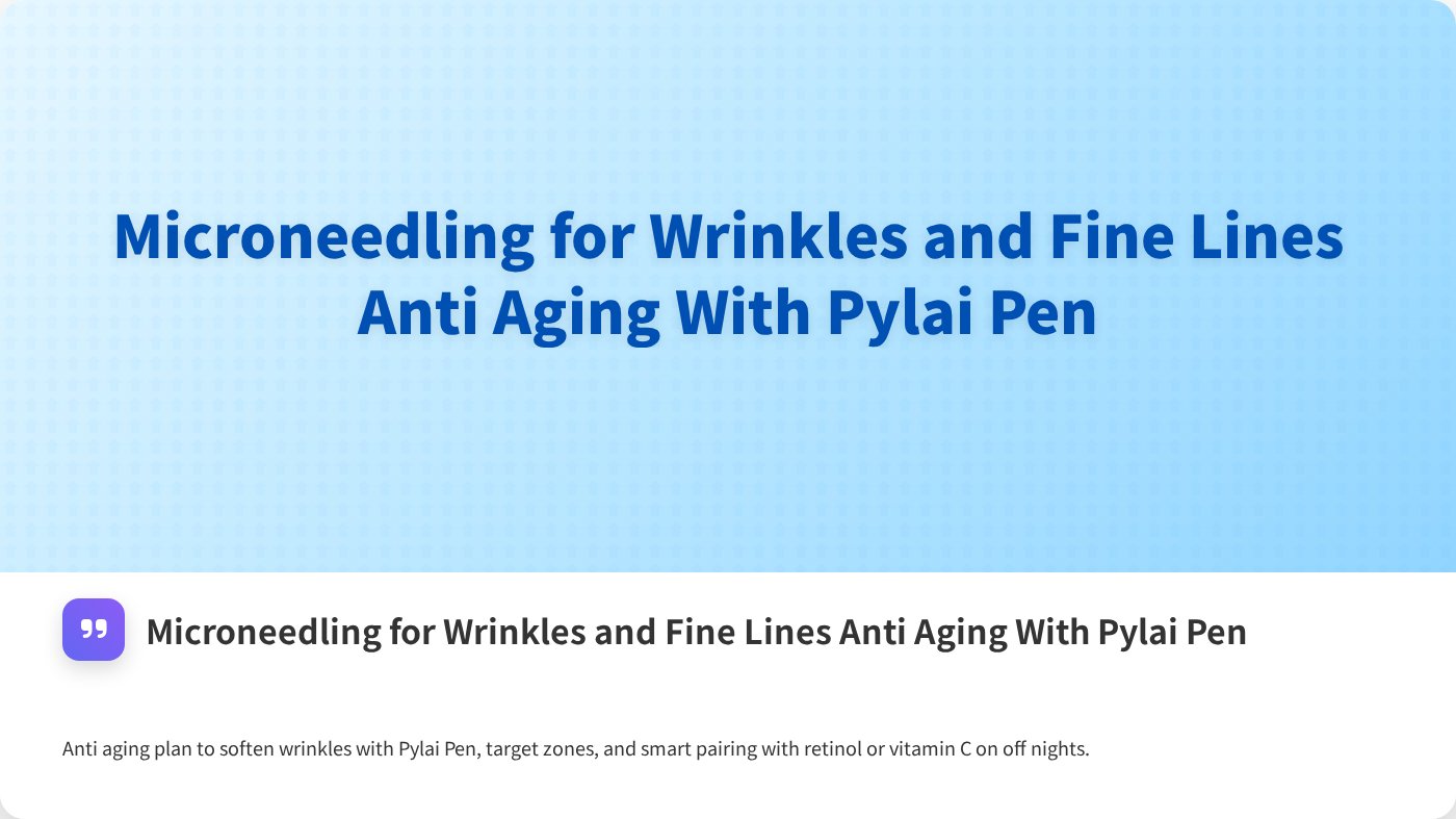 Microneedling for Wrinkles and Fine Lines Anti Aging With Pylai Pen