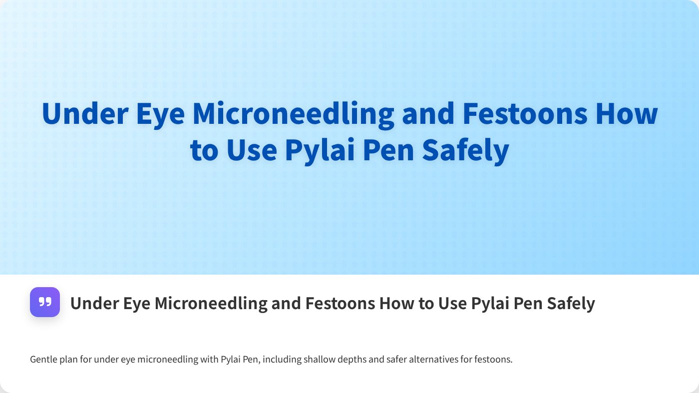 Under Eye Microneedling and Festoons How to Use Pylai Pen Safely